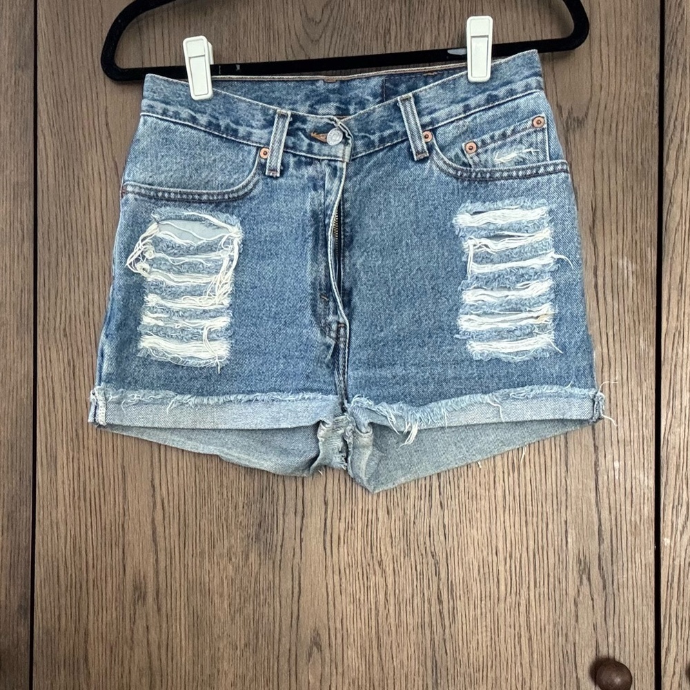 Vintage Distressed Denim Shorts